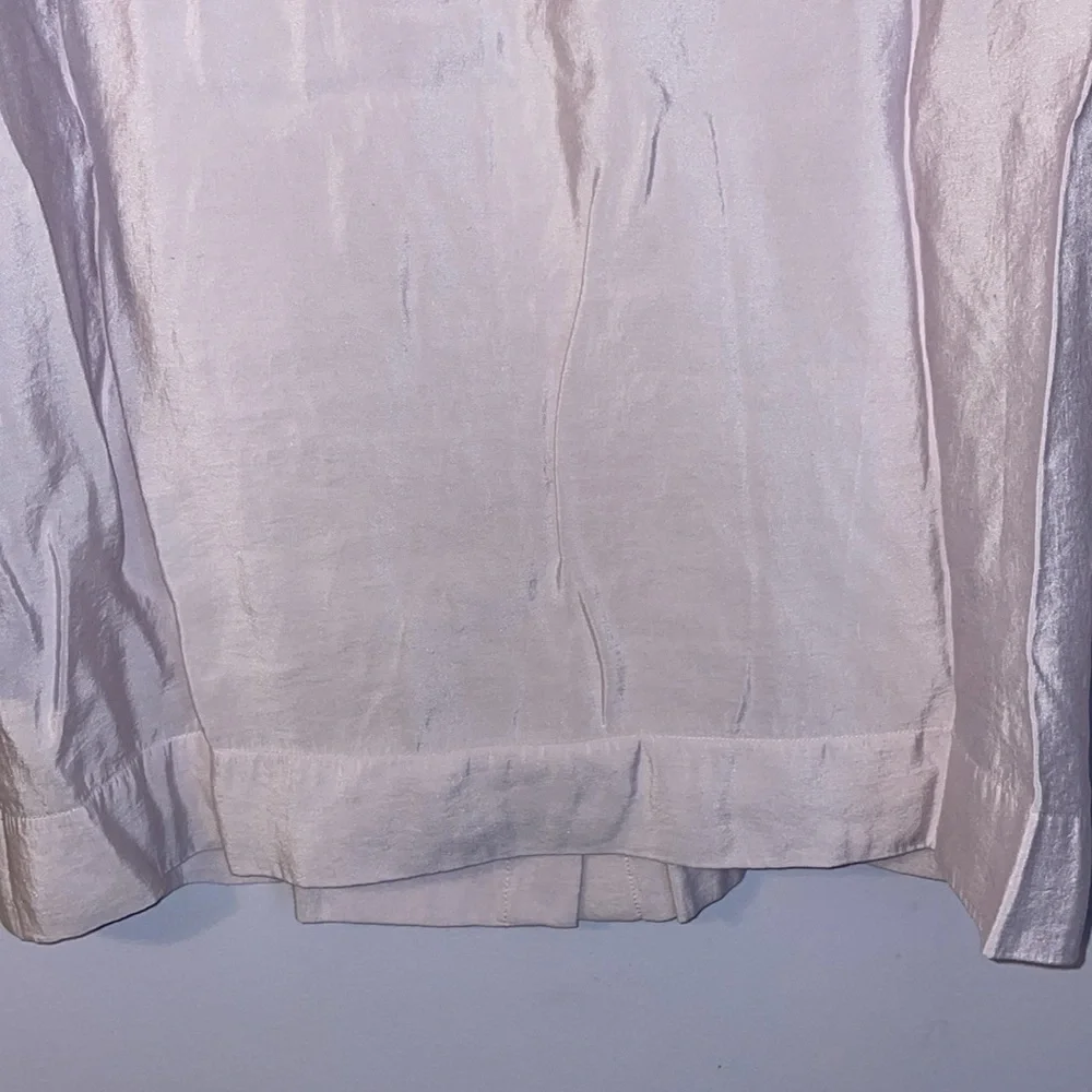 J. Jill Light Purple Square Neckline 3/4 Sleeve Button Front Blouse Size MP - Picture 11 of 14